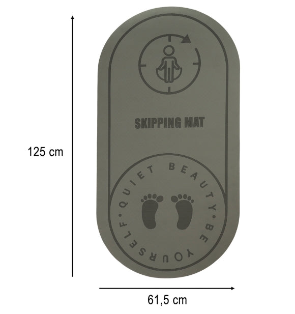 Yoga jumping exercise mat soundproofing anti-slip 127x63x0.6 cm black