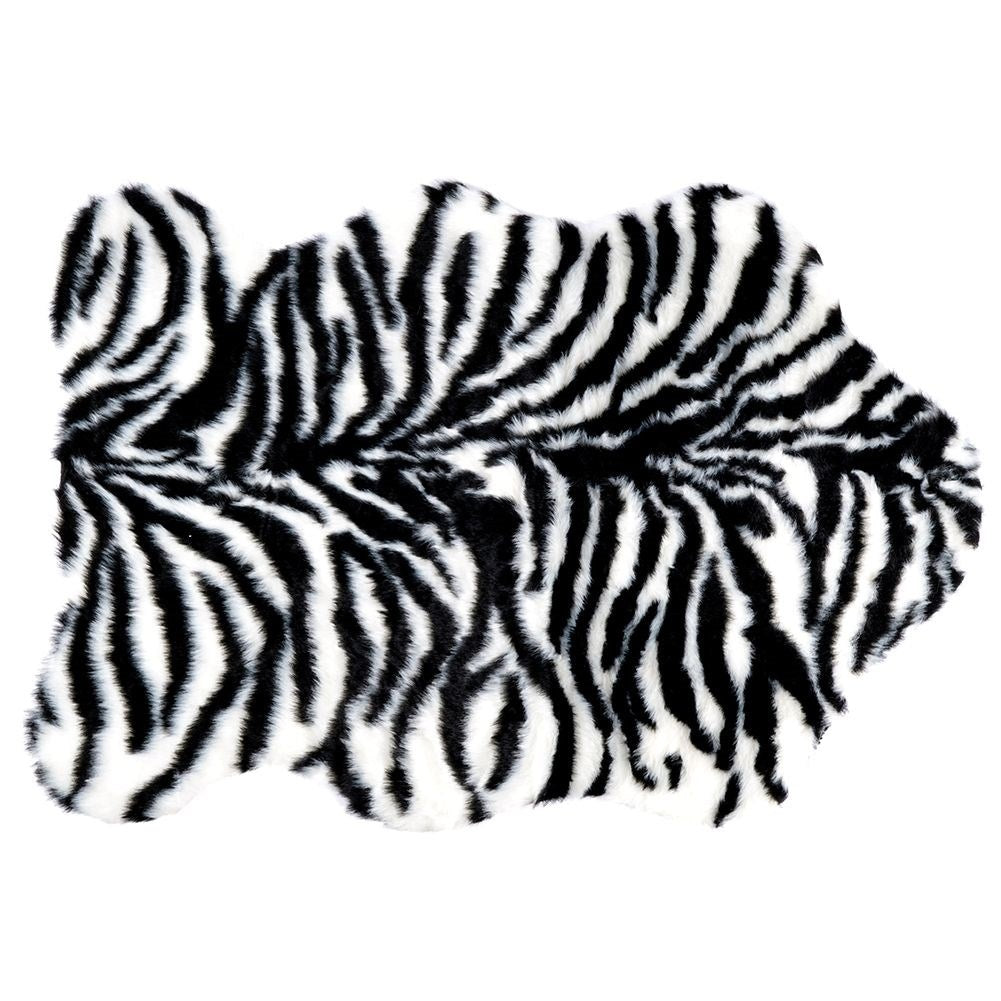 Zebra patterned rug - soft, trendy & irregular shape