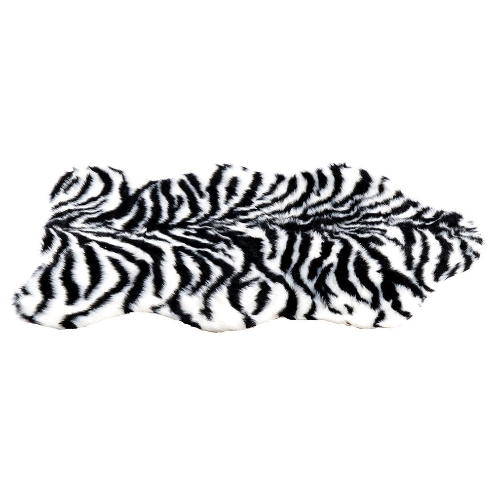 Zebra patterned rug - soft, trendy & irregular shape