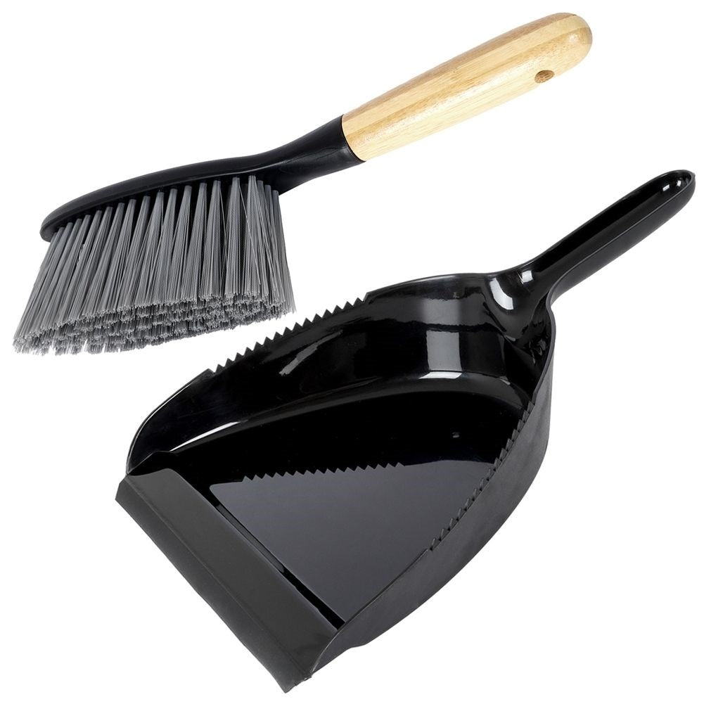 Zestaw szufelka i zmiotka z plastu in bamboo, elegant black