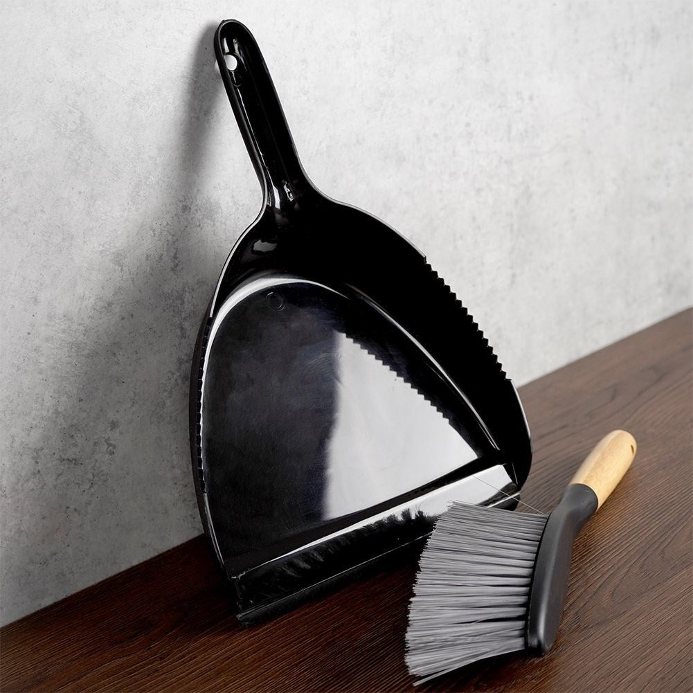 Zestaw szufelka i zmiotka z plastu in bamboo, elegant black