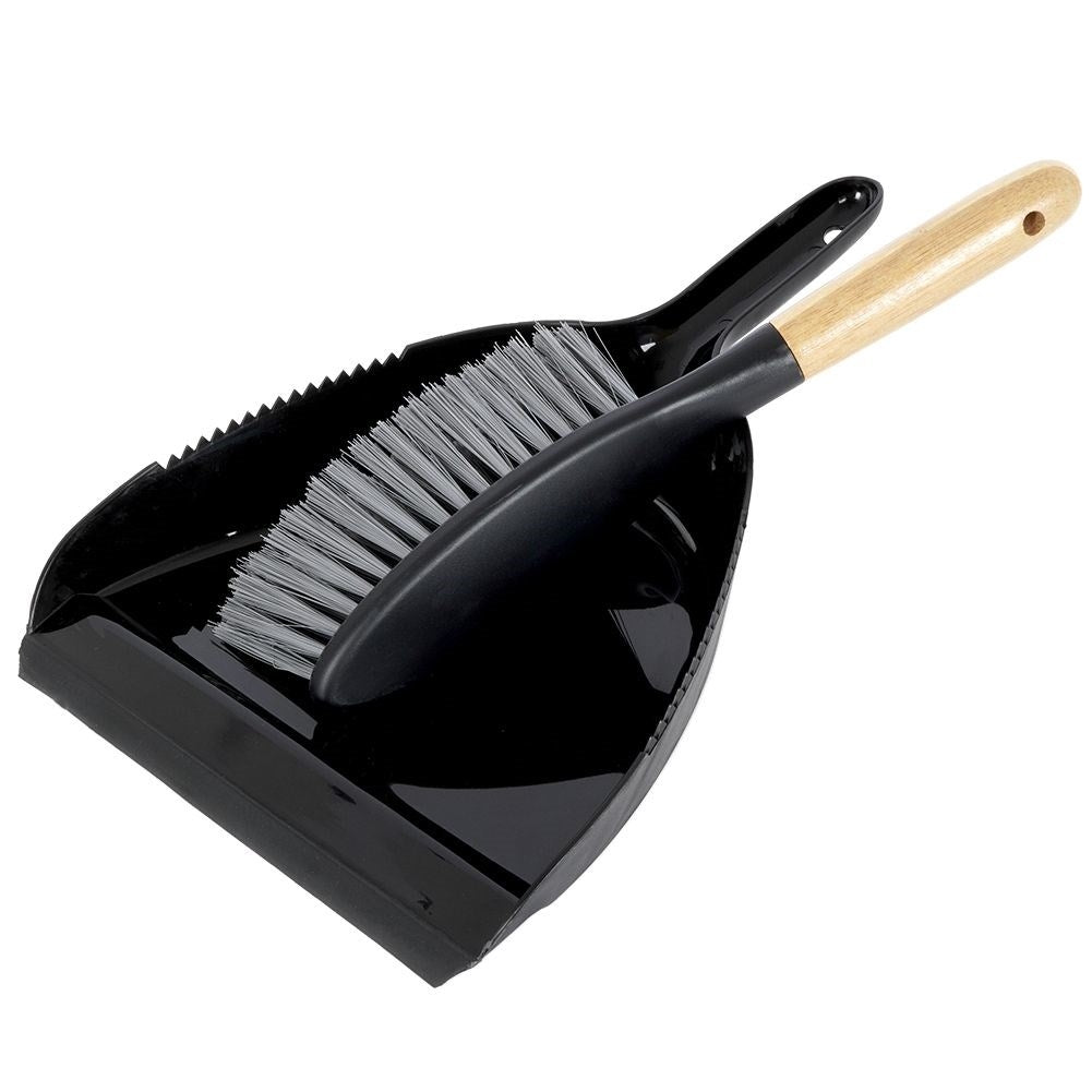 Zestaw szufelka i zmiotka z plastu in bamboo, elegant black