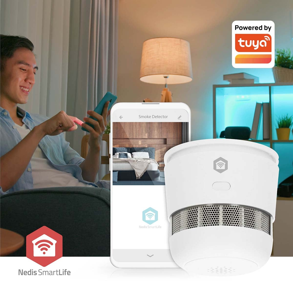Zigbee 3.0 Smoke Detector, Battery Powered, 10-Year Sensor