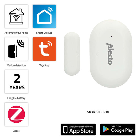 Zigbee Smart Door/Window Sensor, Wireless, App Compatible