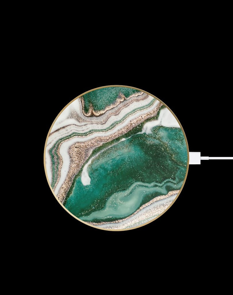 iDeal Fashion QI Wireless Charger - Golden Jade Marble