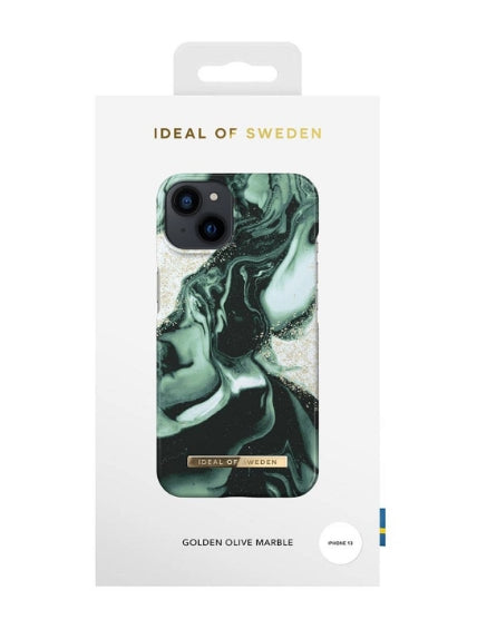 iDeal Fashion iPhone 13 Pro Max Case - Golden Olive Marble