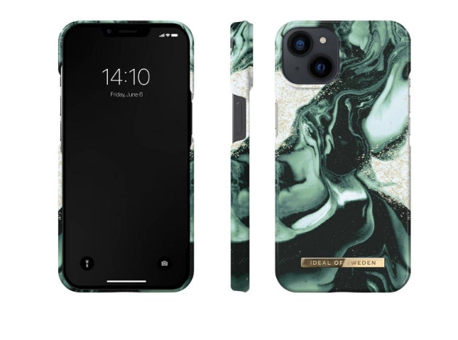 iDeal Fashion iPhone 13 Pro Max Case - Golden Olive Marble
