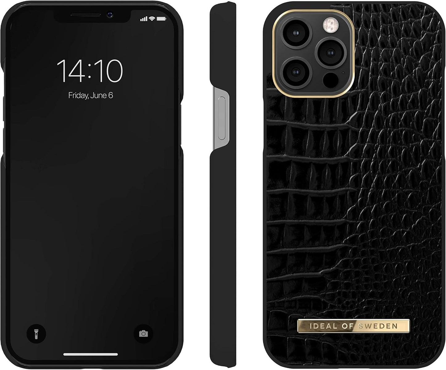 iDeal Of Sweden Atelier iPhone 12/12 Pro Case - Neo Noir Croco