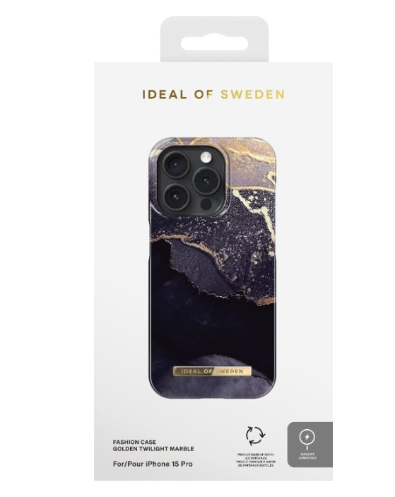 iDeal of Sweden iPhone 15 Pro Cover, Golden Twilight Marble