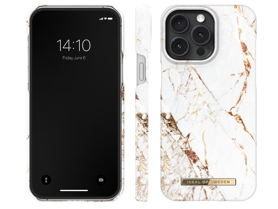 iDeal of Sweden iPhone 15 Pro case, Carrara Gold