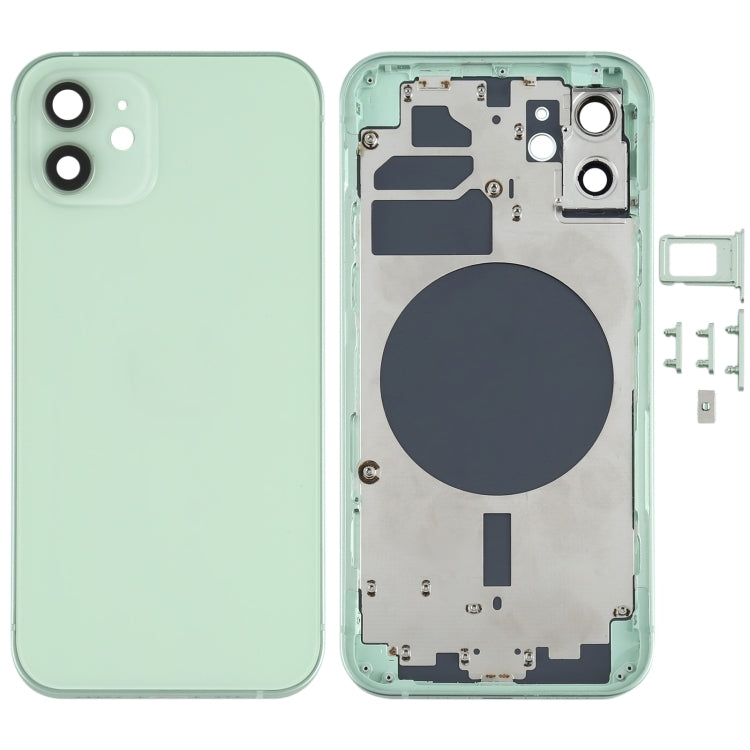 iPhone 12 Back Cover Glass with Frame - Green
