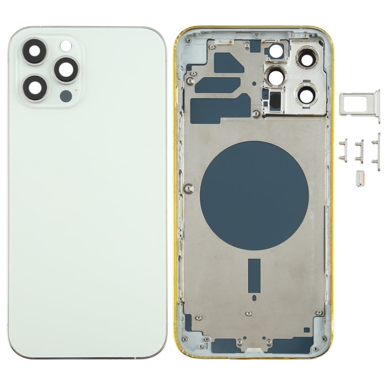 iPhone 12 Pro Max Complete Glass Back with Frame - White