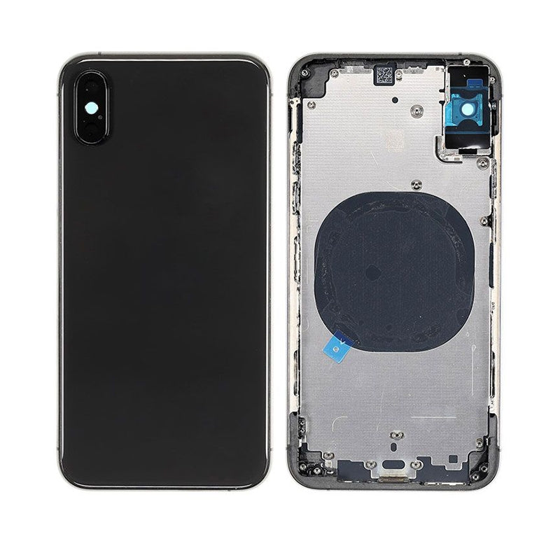 iPhone XS Complete Glass Back with Frame - Black