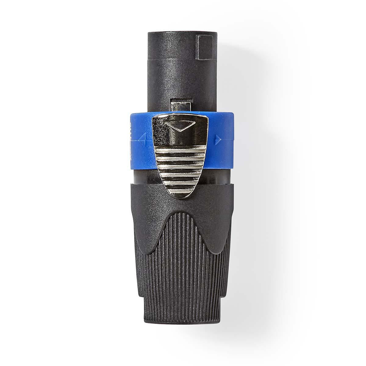 speakers contact | Straight | Male | Nickel Plated | Solder | Cable input diameter: 8.0 mm | ABS | Black | 1 pc. | Plastic bag