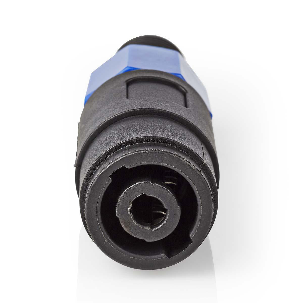 speakers contact | Straight | Male | Nickel Plated | Solder | Cable input diameter: 8.0 mm | ABS | Black | 1 pc. | Plastic bag