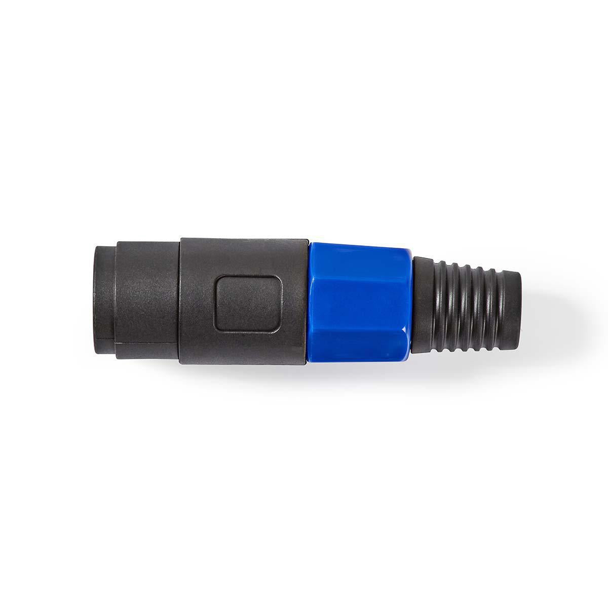 speakers contact | Straight | Male | Nickel Plated | Solder | Cable input diameter: 8.0 mm | ABS | Black | 1 pc. | Plastic bag