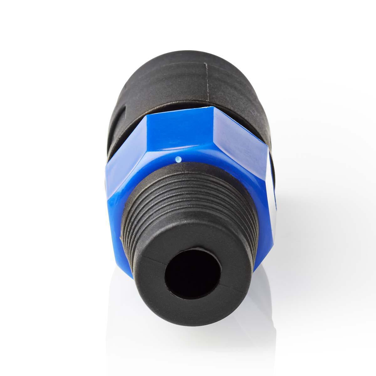 speakers contact | Straight | Male | Nickel Plated | Solder | Cable input diameter: 8.0 mm | ABS | Black | 1 pc. | Plastic bag