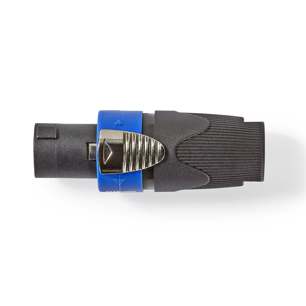 speakers contact | Straight | Male | Nickel Plated | Solder | Cable input diameter: 8.0 mm | ABS | Black | 1 pc. | Plastic bag