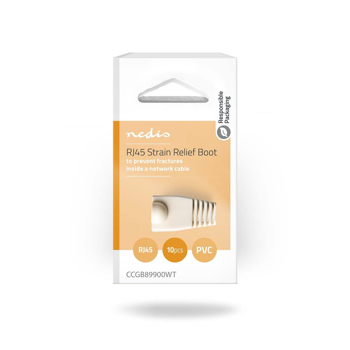 strain relief sleeve | RJ45 | PVC | White | Box | 10 pieces.